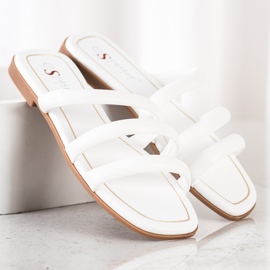 Seastar Pantofole in ecopelle con cinturini bianco 2