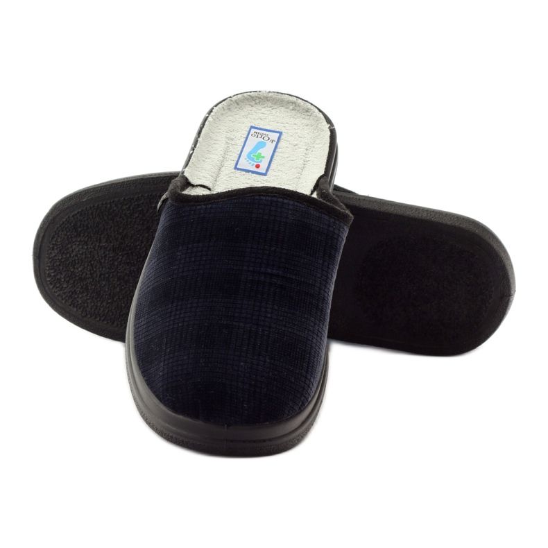 Ciabatte per scarpe sanitarie da uomo Befado 125M010 pantofole blu navy 4