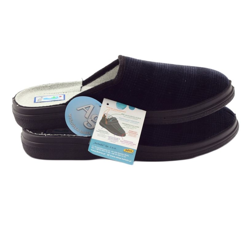 Ciabatte per scarpe sanitarie da uomo Befado 125M010 pantofole blu navy 5