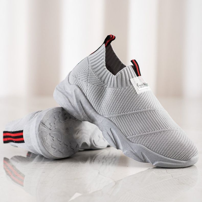SHELOVET Sneakers alla moda slip-on grigie grigio 1