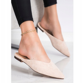 Seastar Pantofole in pelle scamosciata Spitz beige 1