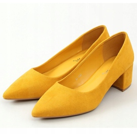 Décolleté con tacco basso LL81 Giallo miele 1
