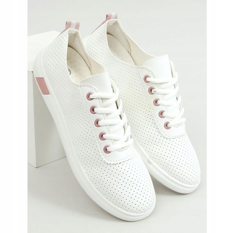Sneakers da donna bianche e rosa LA42 Pink Ii Quality bianca 1