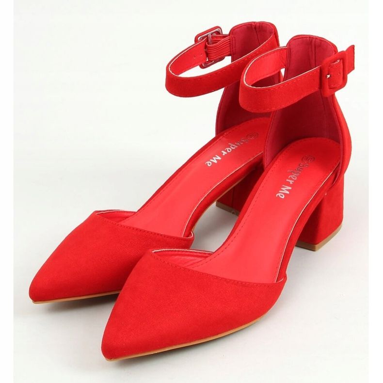 Décolleté con tacco largo rosso LL76 Red 1