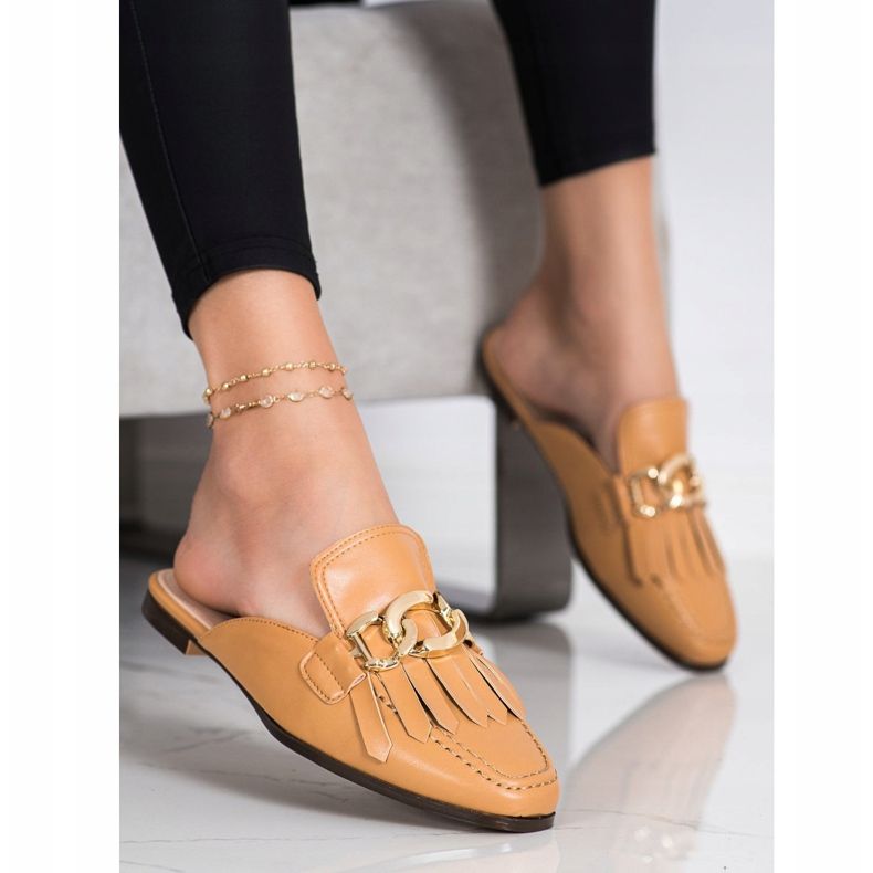 Seastar Pantofole Alla Moda Con Ornamento marrone 1