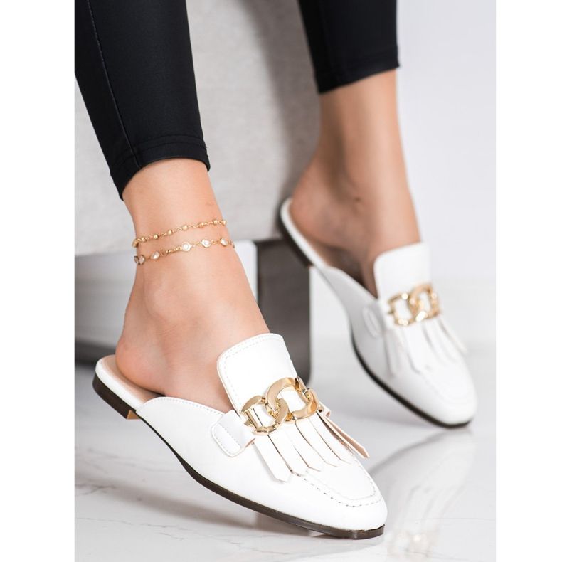 Seastar Pantofole Alla Moda Con Ornamento bianca 1