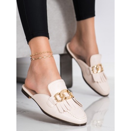 Seastar Pantofole Alla Moda Con Ornamento beige 1