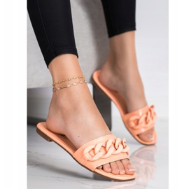Ideal Shoes Pantofole arancioni alla moda arancia 2