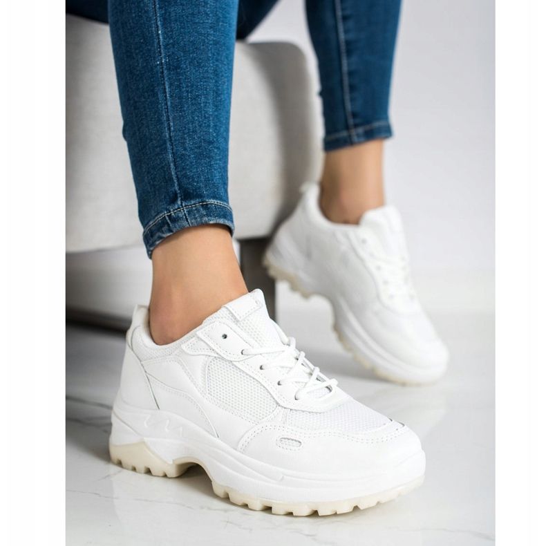 SHELOVET Sneakers Bianche Con Rete bianco 1