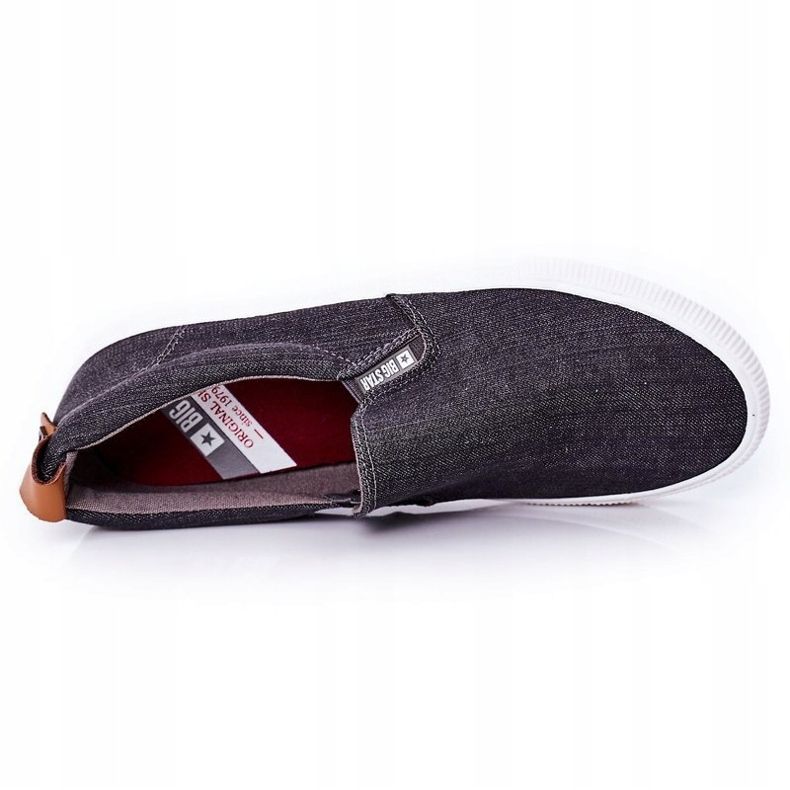 Sneakers Uomo Slip-On Big Star DD174162 Grigie grigio 1