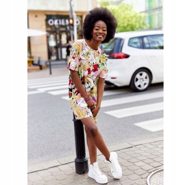 Sneakers alte da donna su piattaforma bianca Manhattan bianco 2