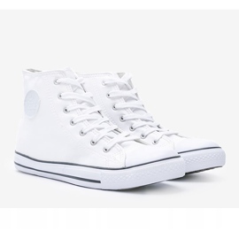 Sneakers bianche da uomo alla caviglia Quatros bianca 1