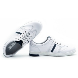 Joker Scarpe casual da uomo in pelle 521/2 bianche bianco 1