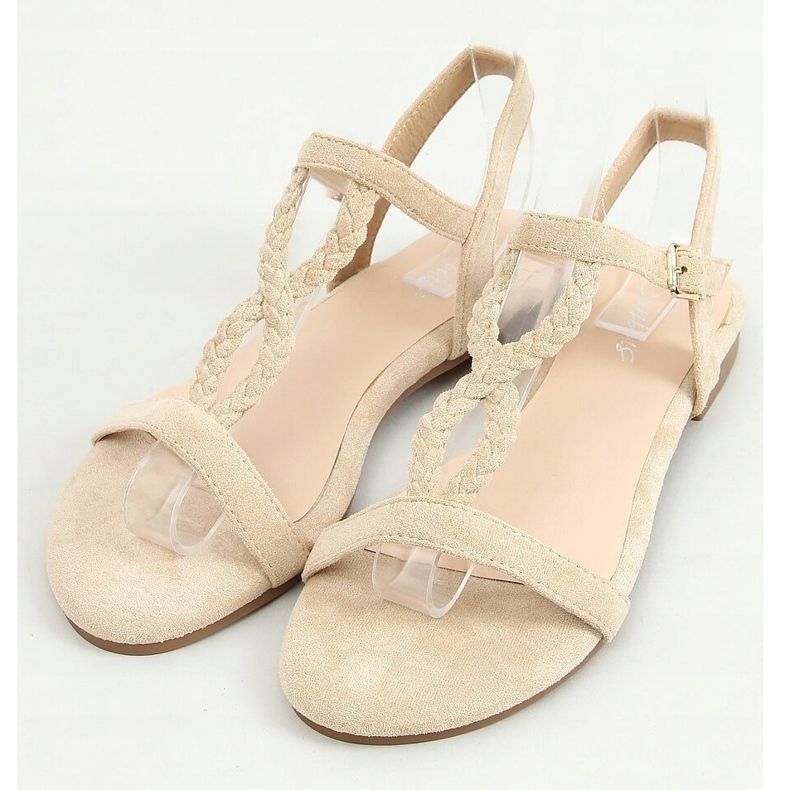 Sandali in camoscio beige Z5721 Beige 1