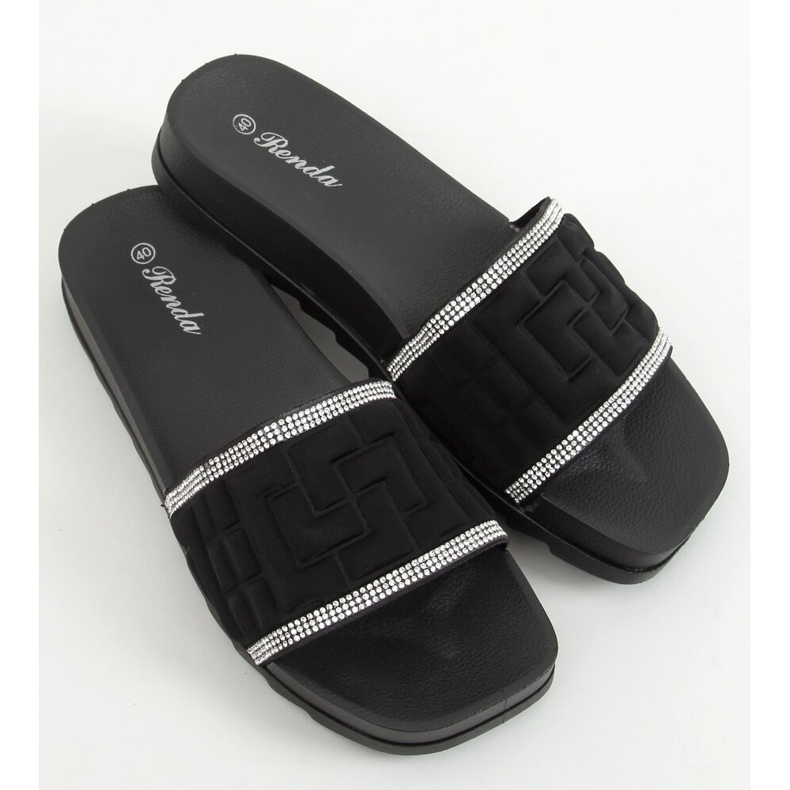 Pantofole nere da donna nere 35-211 nere nero 1