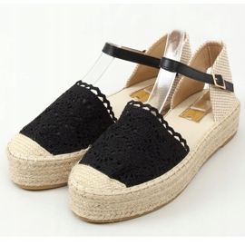 Espadrillas in pizzo nero 919-4 Black 1