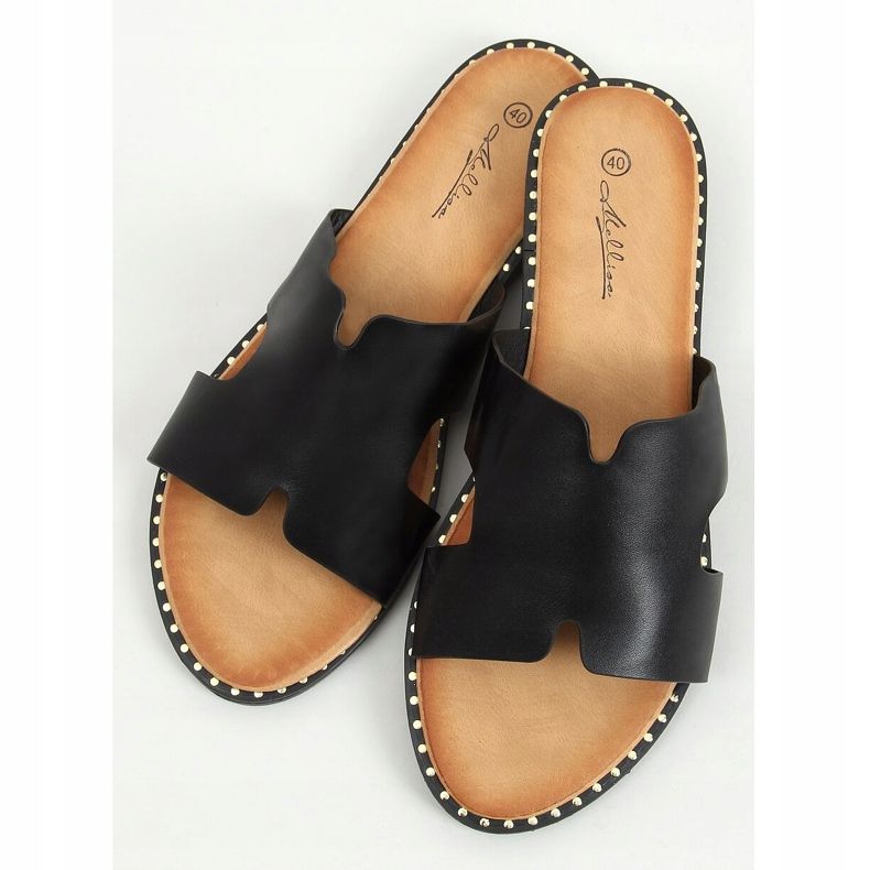 Pantofole nere da donna nere SL1525 Black nero 1