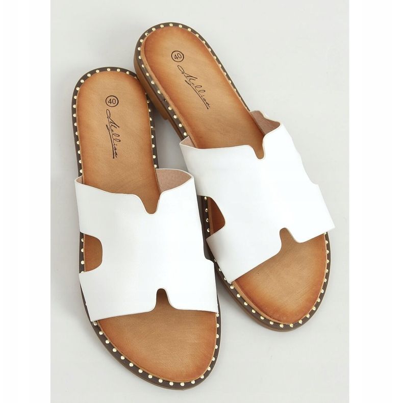 Pantofole da donna bianche SL1525 White bianco 1