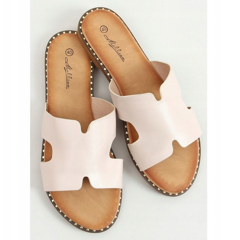 Pantofole da donna beige SL1525 Beige 1