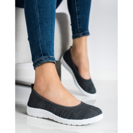 SHELOVET Scarpe da ginnastica senza lacci grigio 2