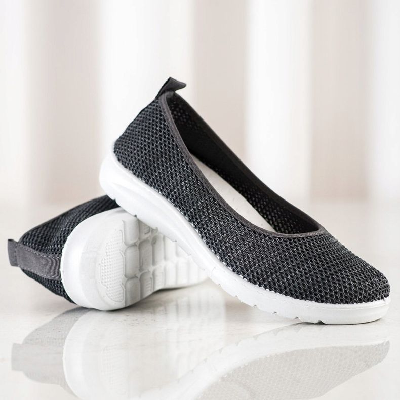 SHELOVET Scarpe da ginnastica senza lacci grigio 1