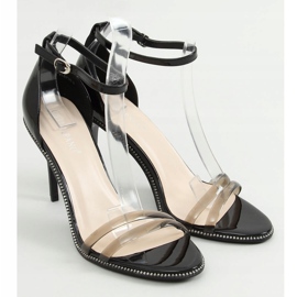 Sandali neri su tacco alto P2L6735-6 Black nero 1