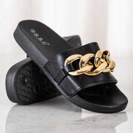SHELOVET Pantofole Nere Con Ornamento nero 1