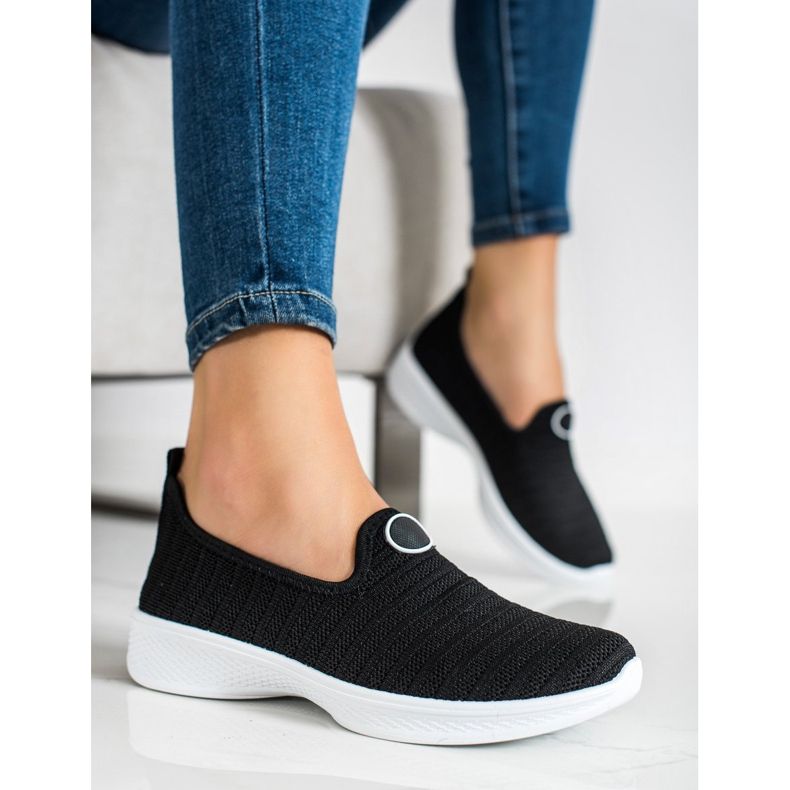SHELOVET Scarpe sportive slip-on nero 1