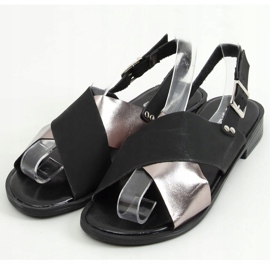 Sandali da donna neri S060117 Nero d'argento 1