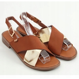 Sandali donna cammello S060117 Cammello marrone d'oro 1