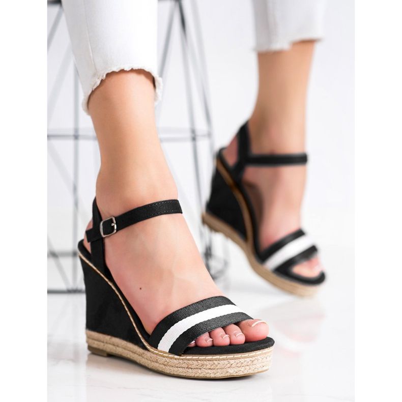 Kayla Sandali con tacco alto nero 1