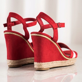 Kayla Sandali con tacco alto rosso 1