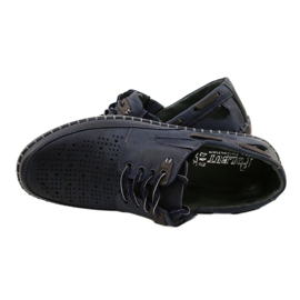 Polbut Scarpe da uomo, mocassini traforati J69L blu navy 6
