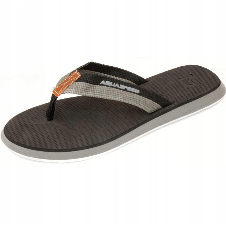 Ciabatte da piscina uomo Aqua-Speed ​​Lagos col 07 nero grigio 3