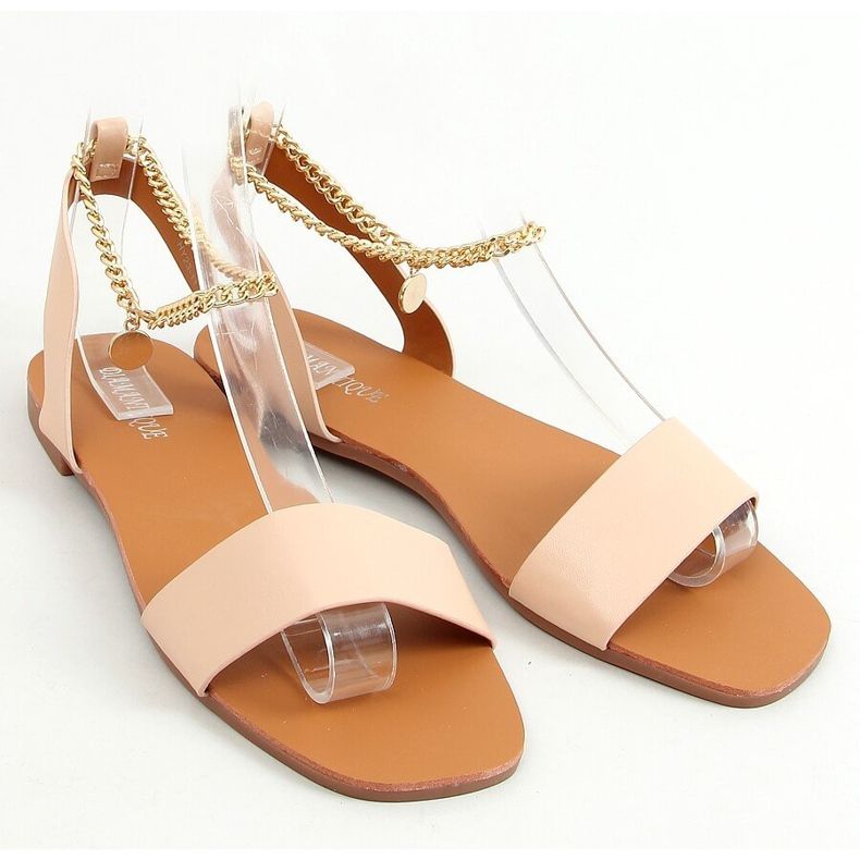 Sandali con catena beige HY23-11 Nude 1
