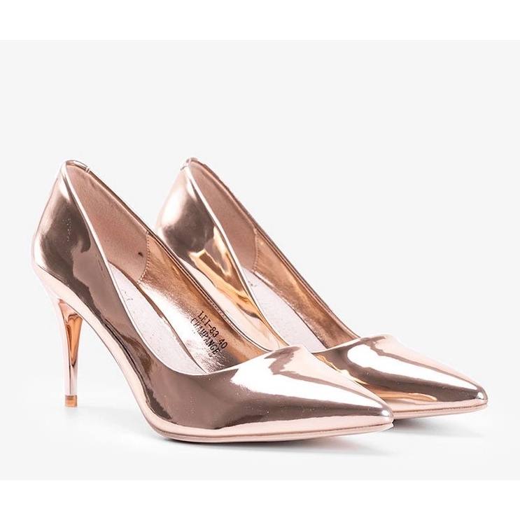 Décolleté rosa metallizzate su tacco a spillo Bowi Bowi 1