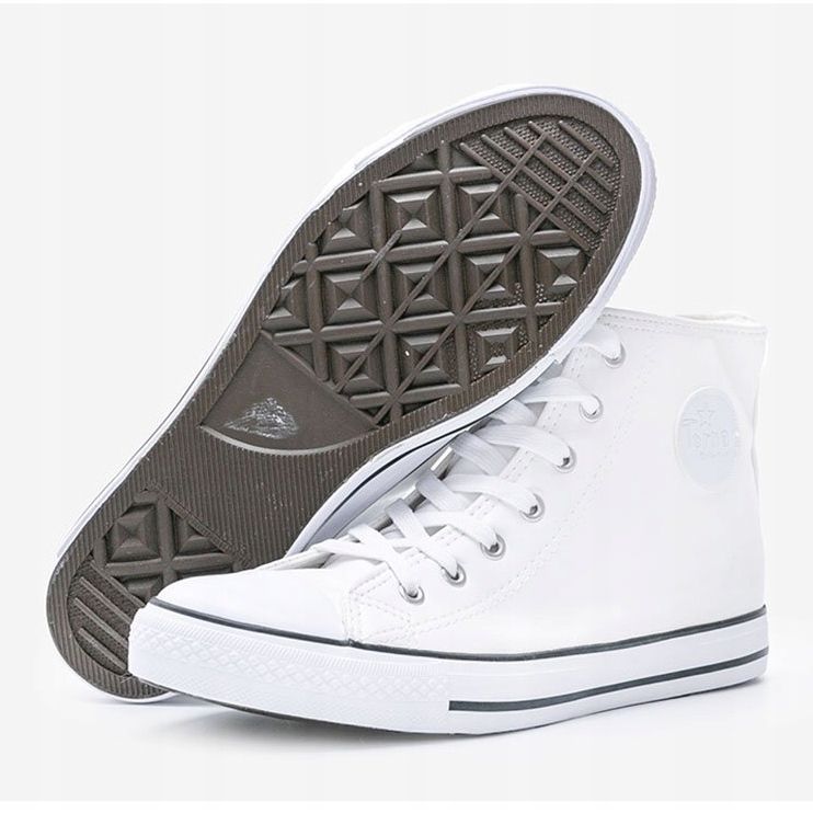 Sneakers bianche da donna Savannah alla caviglia bianca 1