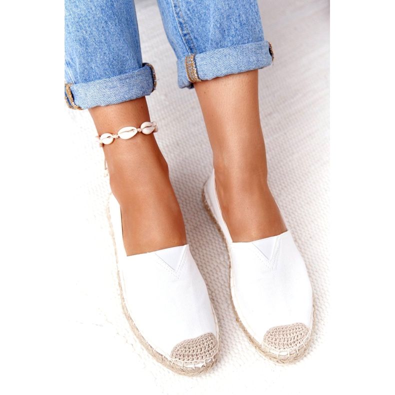Espadrillas su suola intrecciata Big Star HH274493 Bianco beige 5