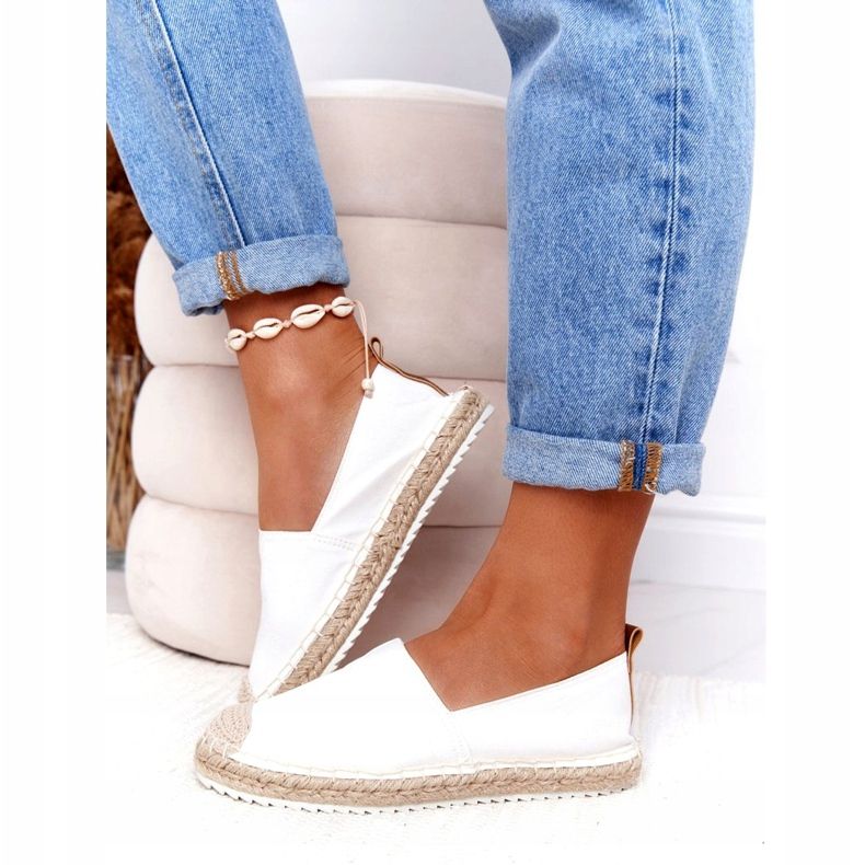 Espadrillas su suola intrecciata Big Star HH274493 Bianco beige bianca 4