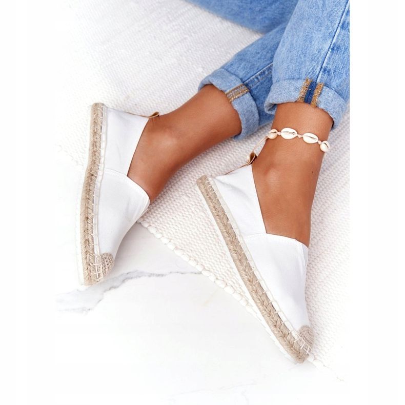 Espadrillas su suola intrecciata Big Star HH274493 Bianco beige 1