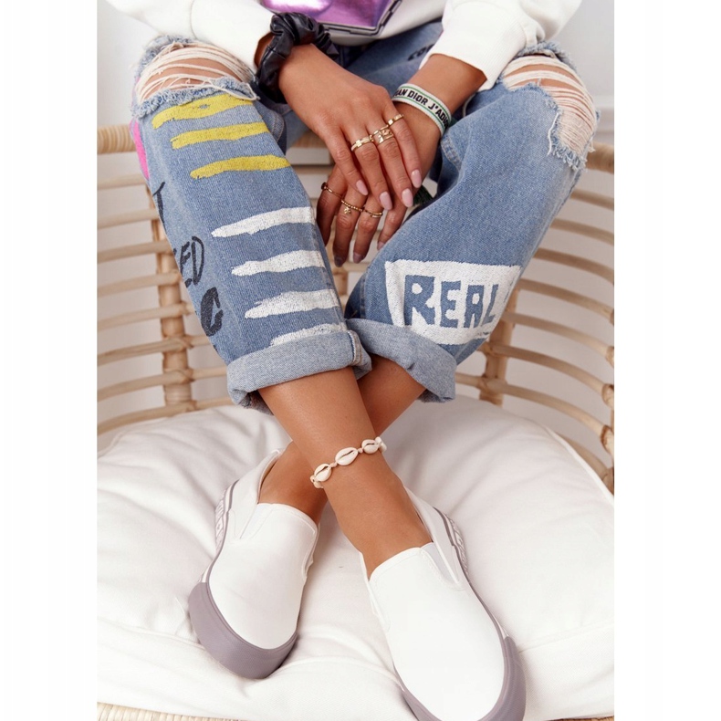 Sneakers da donna Slip-on Big Star HH274007 Bianco bianca 5