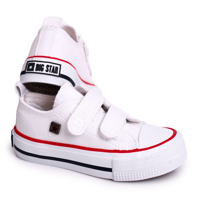 Sneakers Basse Bambini Con Velcro Big Star HH374095 Bianco 10