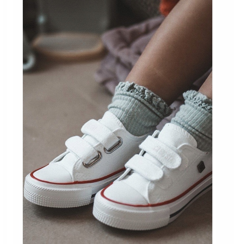 Sneakers Basse Bambini Con Velcro Big Star HH374095 Bianco 7