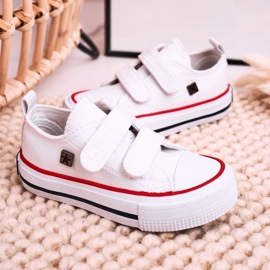 Sneakers Basse Bambini Con Velcro Big Star HH374095 Bianco 5