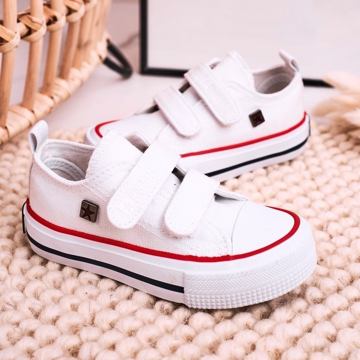 Sneakers Basse Bambini Con Velcro Big Star HH374095 Bianco bianca 5
