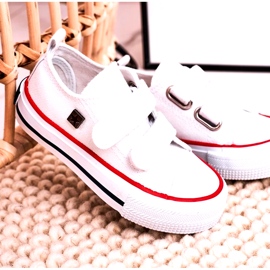 Sneakers Basse Bambini Con Velcro Big Star HH374095 Bianco 4
