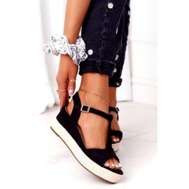 PG1 Sandali con zeppa Graciosa neri 9R93 Nero 3