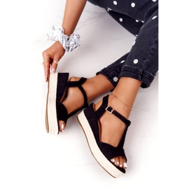 PG1 Sandali con zeppa Graciosa neri 9R93 Nero 1