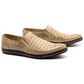 Polbut Scarpe traforate da uomo 2107P, beige 2