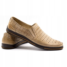 Polbut Scarpe traforate da uomo 2107P, beige 3